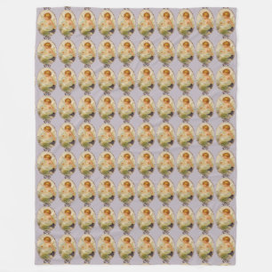 Vintage Cherubs Fleece Blanket