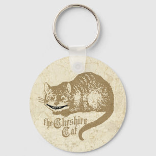 Vintage Cheshire Cat Illustration Key Ring