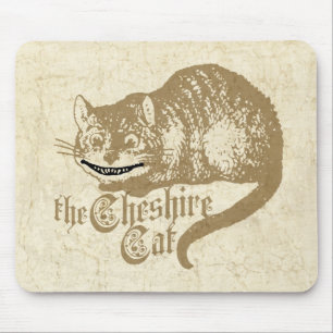 Vintage Cheshire Cat Illustration Mouse Pad
