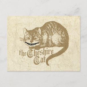 Vintage Cheshire Cat Illustration Postcard