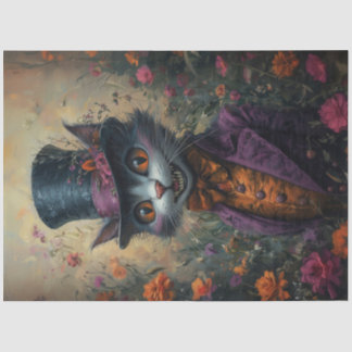 Vintage Cheshire Cat Mad Hatter Tea Party Gothic Tissue Paper
