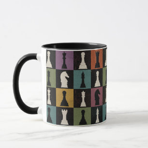 Vintage Chess colored Board Mug