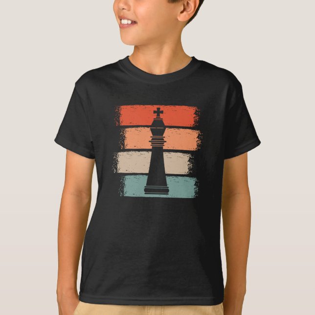 Vintage Chess Pieces Retro T-Shirt (Front)