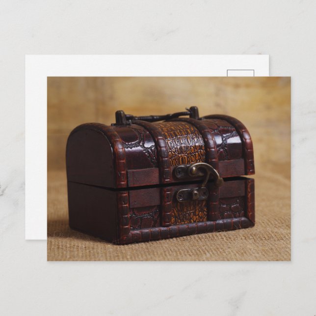 Vintage chest box postcard (Front/Back)