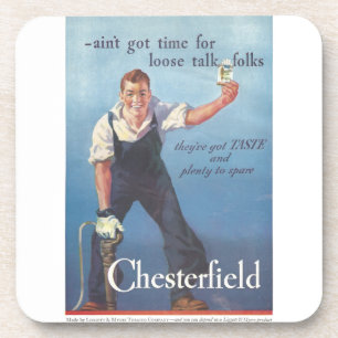 Vintage Chesterfield Cigarettes Advertisement Coaster