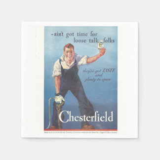 Vintage Chesterfield Cigarettes Advertisement Napkin