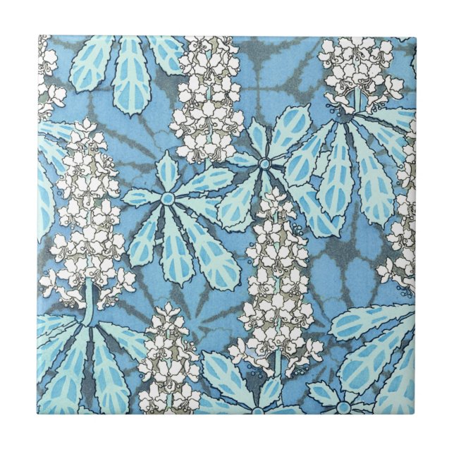 Vintage Chestnut Tree Ceramic Tile (Front)