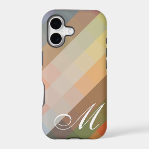 Vintage Chevron Diamond Pattern and Monogram 8