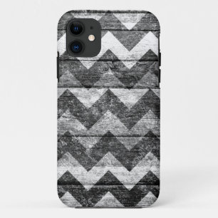 Vintage Chevron Wood Abstract #3 iPhone 11 Case