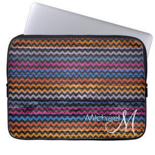 Vintage Chevron Wood Abstract #5 Laptop Sleeve