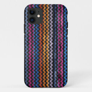 Vintage Chevron Wood Abstract iPhone 11 Case