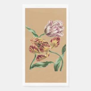 Vintage Chic 18th Century Botanical Tulip Art Napkin