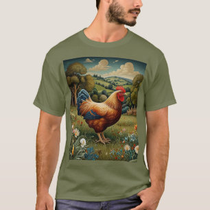 Vintage chic boho chicken country pasture  T-Shirt