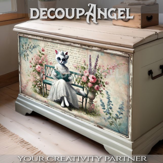Vintage Chic Feline Decoupage Tissue Paper (Creator Uploaded)