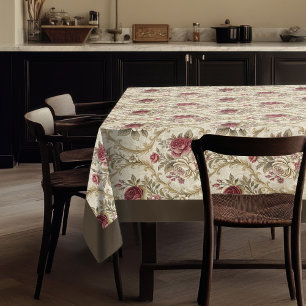 Vintage Chic Floral Fusion Luxe Victorian-Inspired Tablecloth