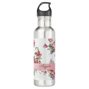 Vintage Chic Girly  Flowers-Personalised 710 Ml Water Bottle