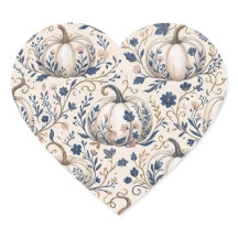Vintage Chic Ivory Pumpkin Chinoiserie Floral