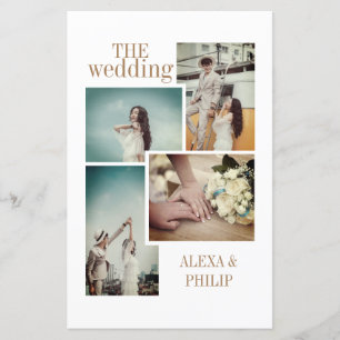 Vintage Chic Photo Wedding programs