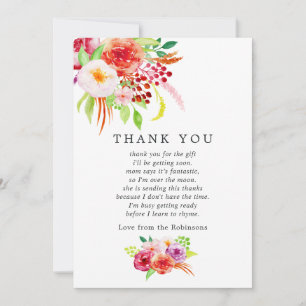 Vintage Chic Rustic Charm Baby Shower Thank You