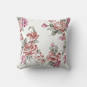 Vintage Chic  Shabby Girly Flowers Cushion