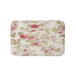 Vintage Chic Shabby Girly Roses Bath Mat