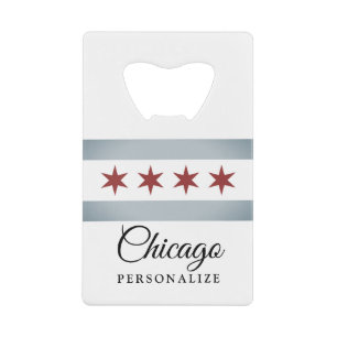 Vintage Chicago city flag custom name