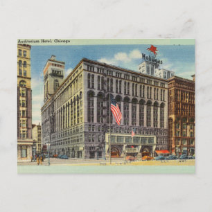 Vintage Chicago City Streets Postcard