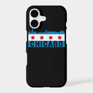 Vintage Chicago Flag Skyline