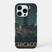 Vintage Chicago Illinois City Skyline Retro Travel