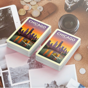 Vintage Chicago Illinois Playing Cards