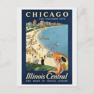 Vintage Chicago Illinois Retro Tourism Travel Postcard