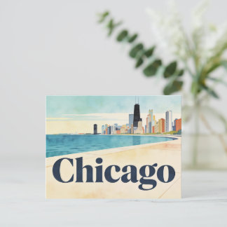 Vintage Chicago Travel Postcard