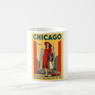 Vintage Chicago Travel Windy City Fashion Coffee Mug