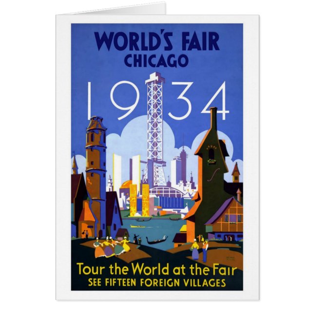 Vintage Chicago World's Fair 1934 Ad (Front)