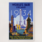 Vintage Chicago World's Fair 1934 Ad Illustration