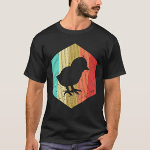 Vintage Chick Retro Chicken Silhouette Animal 80s T-Shirt