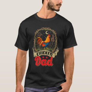 Vintage Chicken Dad Costume Chicken Farmer Famil T-Shirt