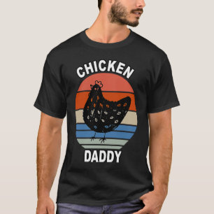 Vintage Chicken Dad Funny Chicken Lovers Farm Fath T-Shirt