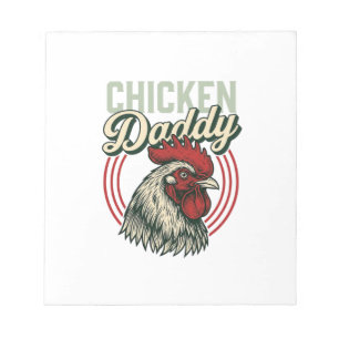 Vintage Chicken Daddy Rooster Shirt Design_1 Notepad