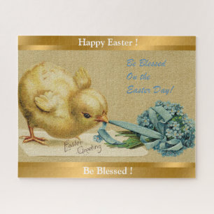 Vintage Chicken Easter Holiday Jigsaw Puzzle