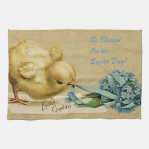 Vintage Chicken Easter Holiday Tea Towel