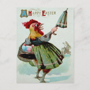 Vintage Chicken Easter Postcard