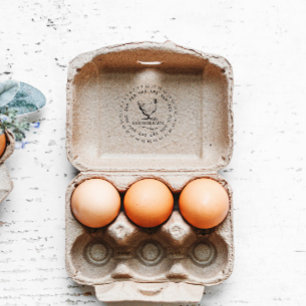 Vintage Chicken Farm ⎢Egg Carton Stamp