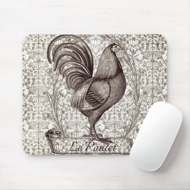 Vintage Chicken Illustration II Mouse Pad (With Mouse)