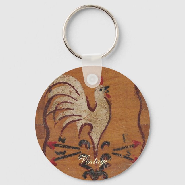Vintage Chicken Keychain (Front)