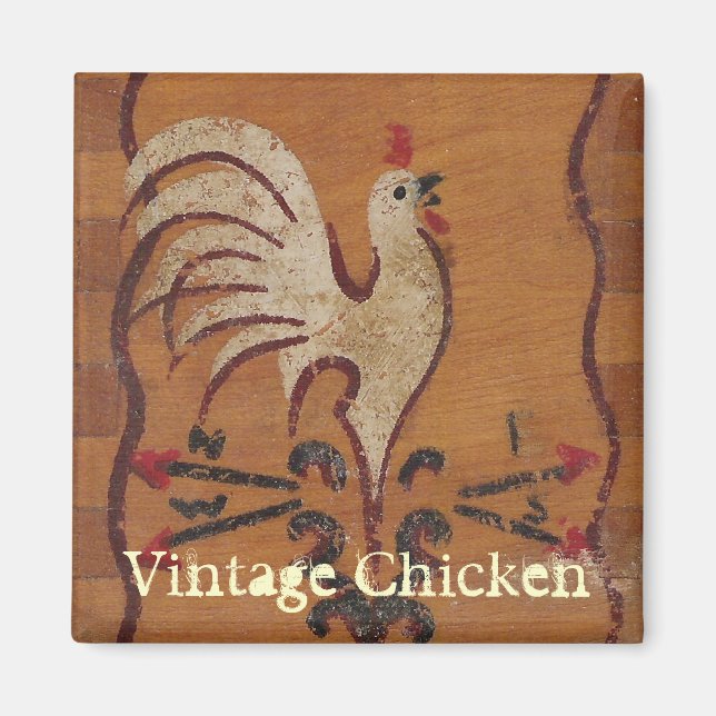 Vintage Chicken Magnet (Front)