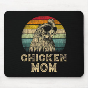 Vintage Chicken Mum Chicken Lovers Mummy Mother's Mouse Pad