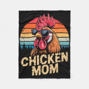 Vintage Chicken Mum Mama Chicken Lover Mummy Mothe Fleece Blanket