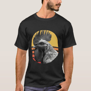 Vintage Chicken Phone Retro Sunset T-Shirt