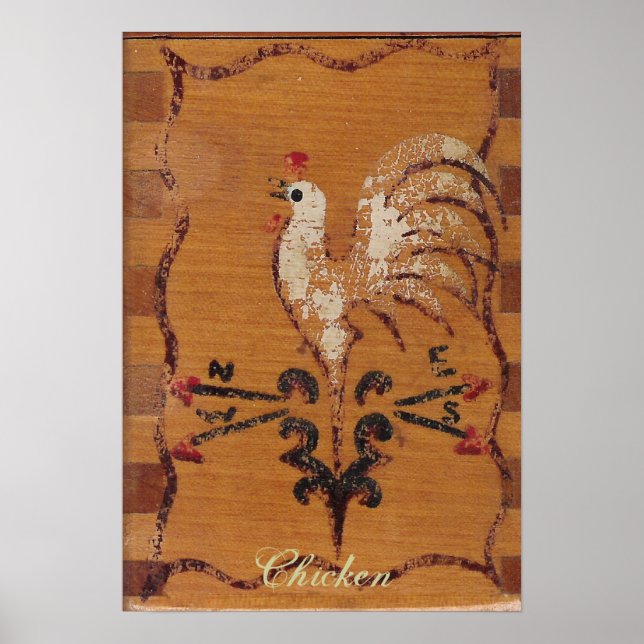 Vintage Chicken Poster (Front)